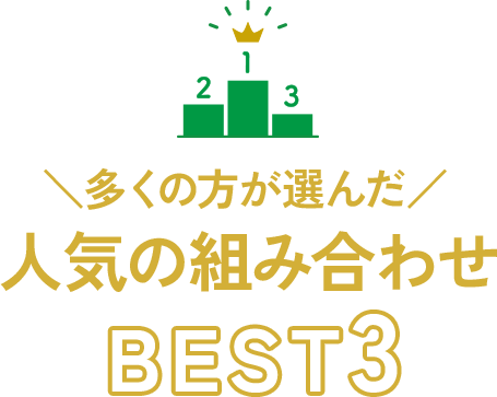 人気の組み合わせ